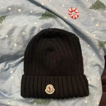 MONCLER 블랙 니트 모자 여성용 남성용