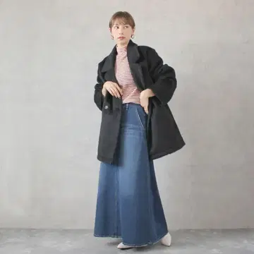 Discoat 디스코트 샤기 코트 M 블랙