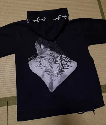 션 존 블랙 집업 후드티 XL