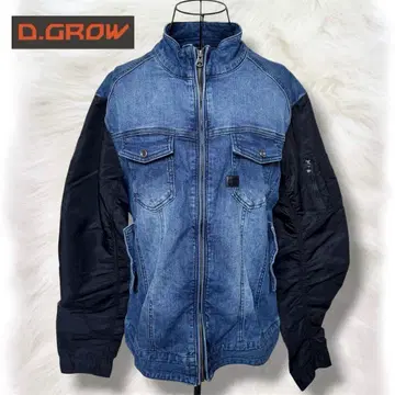 [ 새상품 ] D.GROW 스트레치 데님 자켓 작업옷 쿠로다루마