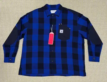 whizlimited 블록 체크 셔츠 블루