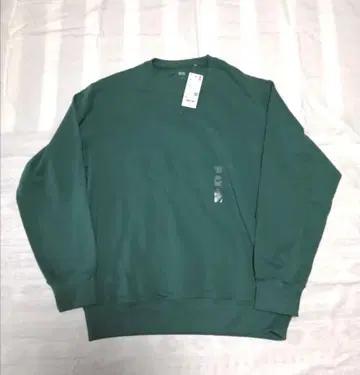 유니클로 맨투맨 트레이닝복 XL 그린 이득 미사용 새상품