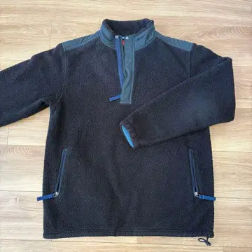 INSPIRE 플리스 풀오버 M 블랙 하프 지퍼 남성용