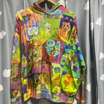 Desigual 컬러풀 아트 후드티 M 사이즈