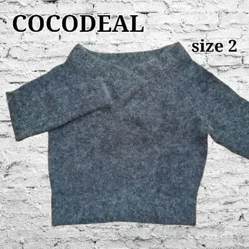 COCODEAL 니트 스웨터 울 알파카 블렌드 V넥 그레이