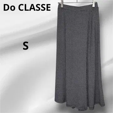 두클라쎄 와이드 팬츠 하운드투스 패턴 스카초 블랙/화이트 S