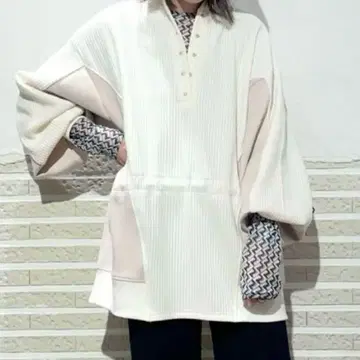 [ 새상품급 ] JEANASIS 종이상자 퀼트 도킹 풀오버