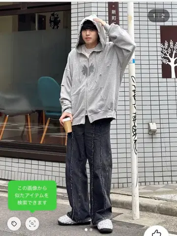 gideal 더블 지퍼 후드티