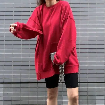 [ 새상품급 ] JEANASIS 데미지 리메이크 맨투맨