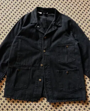 1980's Vintage Black Denim Coverall