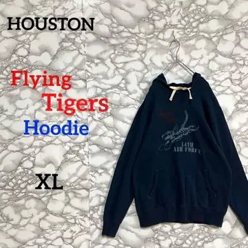 한정판 오버 사이즈 HOUSTON 후드티 플라잉 타이거 그래픽