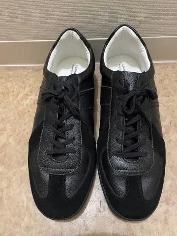 블랙 가죽 GERMANTRAINER 스니커즈