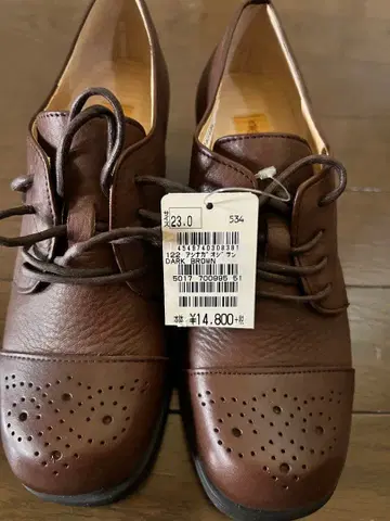 다크 브라운 가죽 신발 23.0 일본제