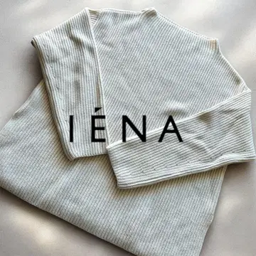 IENA 화이트 아이보리 니트 보틀넥 스웨터 풀오버 울