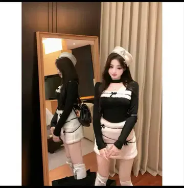 리본 포함 긴팔 셋업