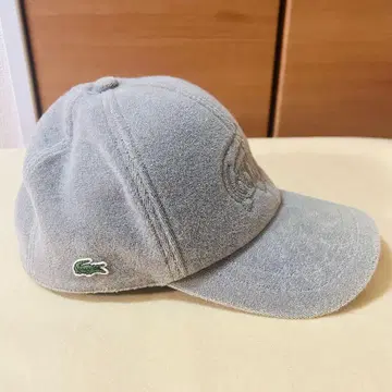 LACOSTE 타월 원단 캡 악어 로고 자수