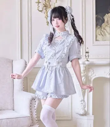 새상품 NoGenki 차이나풍 원피스 셋업  헤어핀 포함