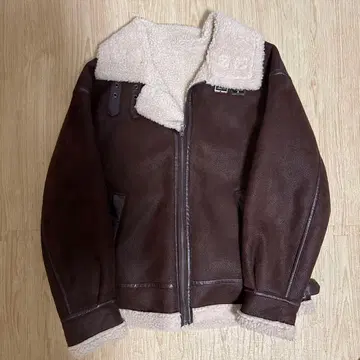 셀렉 모카 무스탕 자켓 브라운