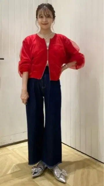 LOWRYSFARM 턱 데님 와이드 팬츠