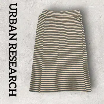 URBAN RESEARCH 보더 타이트 스커트 롱 (F)차콜