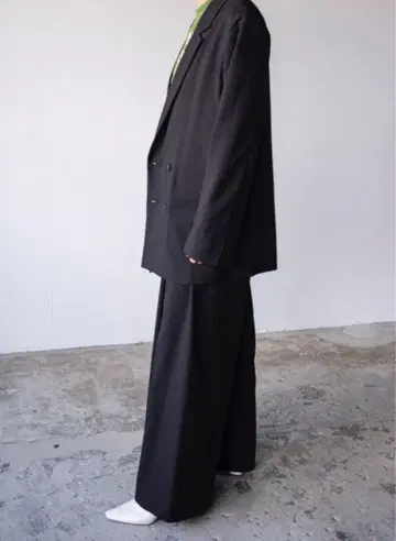 villd / tuck wide pants 블랙