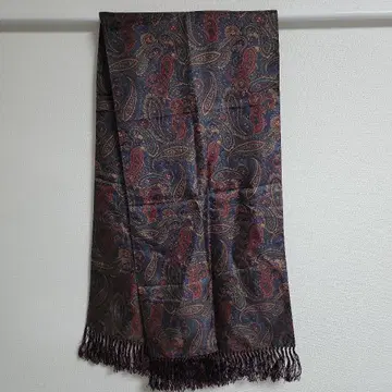 영국 왕실 납품업체 고급 실크 스톨 30 x 136 페이즐리 무늬