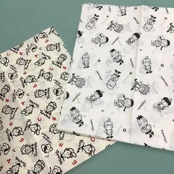 쇼와 레트로 팬시 자투리 천 2장 묶음 대략 80cm x 90cm