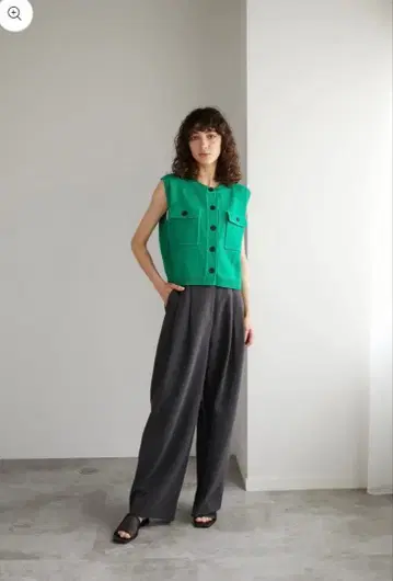 ellie 턱 저스트 팬츠 그레이 S