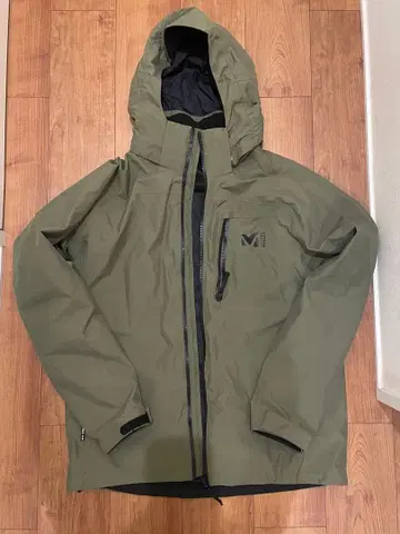 3way MILLET 마운틴 후드티 올리브 블랙