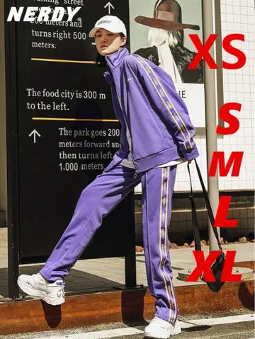 NERDY 퍼플 저리 상하의 세트