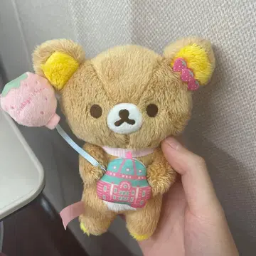 리락쿠마 도쿄역 한정판 챠리모쯔 봉제 인형 산리오 키체인