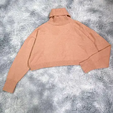 GRL [ L ] 터틀넥 크롭 니트 오렌지 가을/겨울 빅 사이즈
