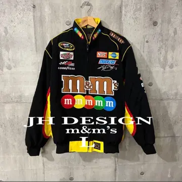 JH DESIGN m&m's 레이싱 자켓 L 총 자수 패치워크