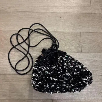 스팽글 블랙 숄더백