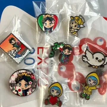 오사카 엑스포 이탈리아 핀 배지 핀 배지 8개 세트