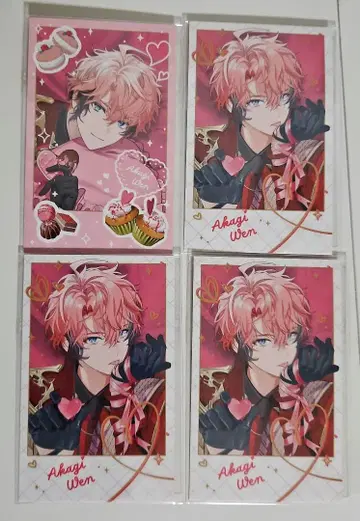 아카기 웬 발렌타인 폴라로이드풍 카드 4장 배송비 포함