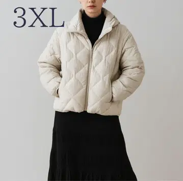 고품질 UNIQLO 유니클로 큰 사이즈 퍼프 테크 후드티 내추럴 3XL