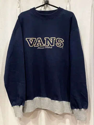 90s VANS 반스 맨투맨 네이비 로고 자수 아메카지 SK8