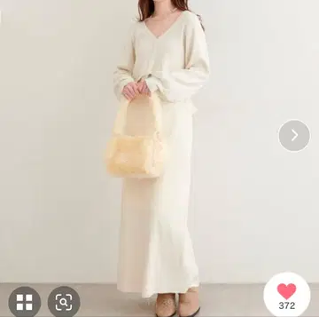 리브 타이트 스커트 내추럴 꾸뛰르 프리 사이즈