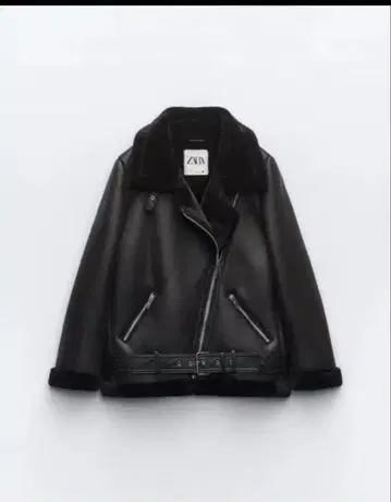 시착만 한 ZARA 블랙 가죽 라이더 자켓