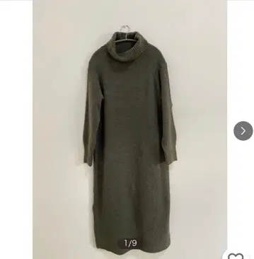 택 포함 새상품 UNIQLO 수플레얀 터틀넥 원피스 M