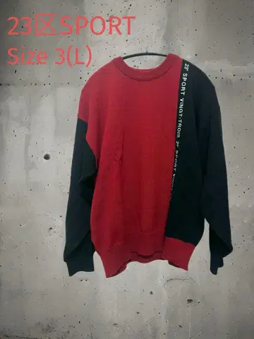 23구SPORT 남성용 스웨터 골프웨어 3(L) 크림슨/블랙 따뜻함