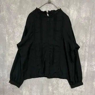 Samansa Mos2 blue 레이스 셔츠 블라우스 포멀