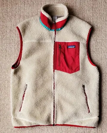 파타고니아 보아 플리스 베스트 빨간색 L 단종 컬러