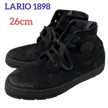 LARIO 1898 스웨이드 스니커즈 26cm 블랙