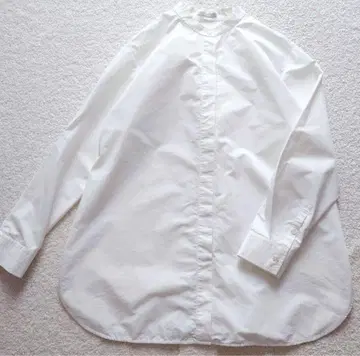 띠어리 럭스 밴드 카라 셔츠 히요쿠 긴팔 2023 워셔블