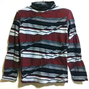 미사용 새상품 주름 가공 변칙 절개 디자인 니트 티셔츠 일본제