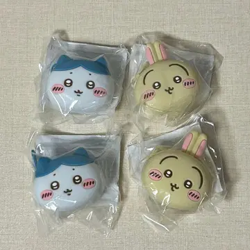 치이카와 (먼작귀) 오카오 미니 실리콘 파우치 하치와레 토끼