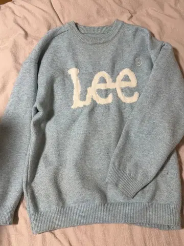 Lee 로고 자수 라이트 블루 맨투맨