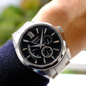 SEIKO 자동 와인딩 손목시계 블랙